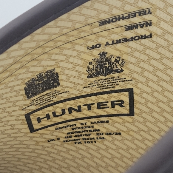 Hunter Original Brown and Canvas Knee High Rain Boots Regent St James Womens 5 - Picture 6 of 10